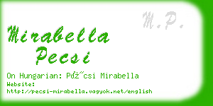 mirabella pecsi business card